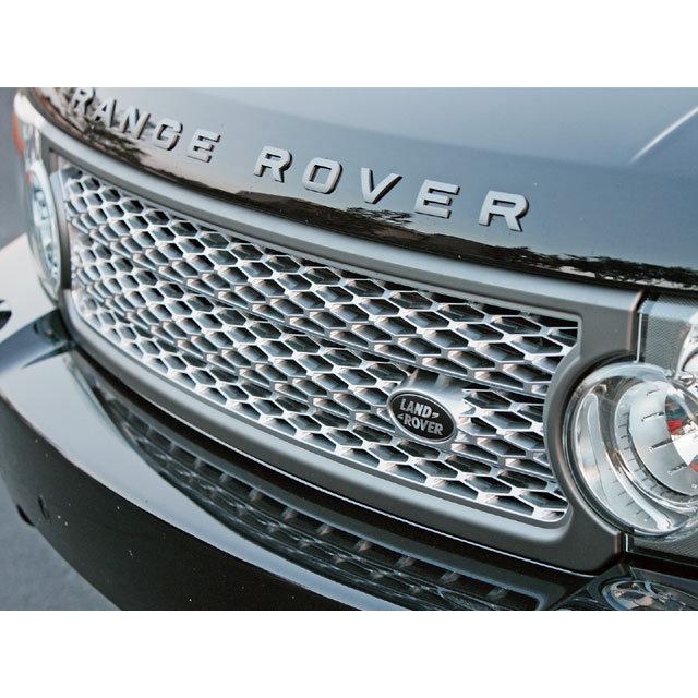 Решетка радиатора Range Rover 2006-2009 стиль SUPERCHARGED Серая окантовка, серебристая середина