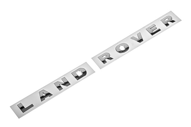 Надпись LAND ROVER на капот Discovery 3, Discovery 4, хромированная, прямая