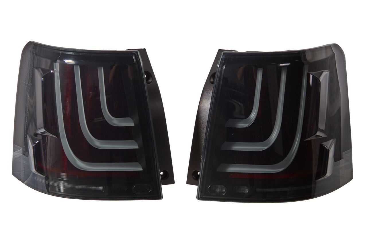 Комплект задних фонарей дизайн КОМЕТА для Range Rover Sport, черно-дымчатое стекло