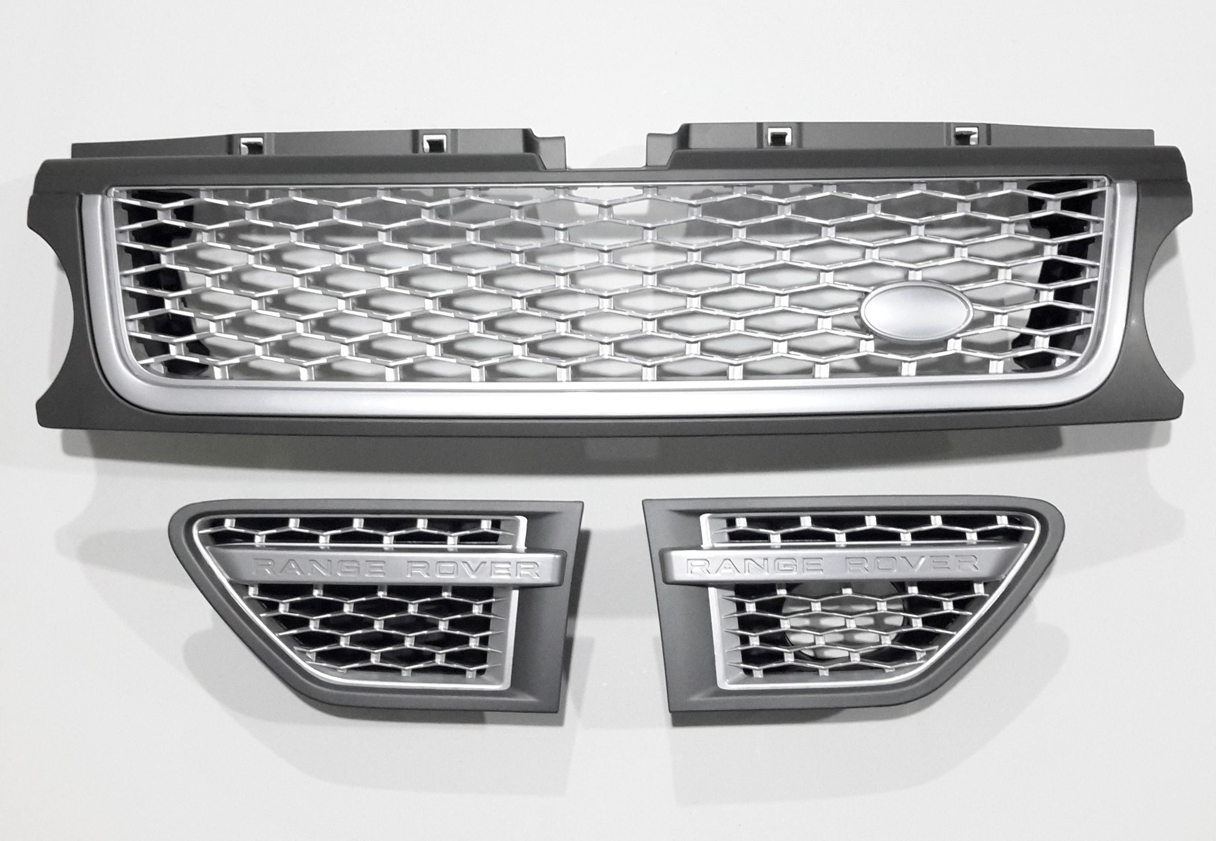 Комплект решеток Range Rover Sport 2010 Autobigraphy. Оригинальный дизайн, Серый -серебро-серебро