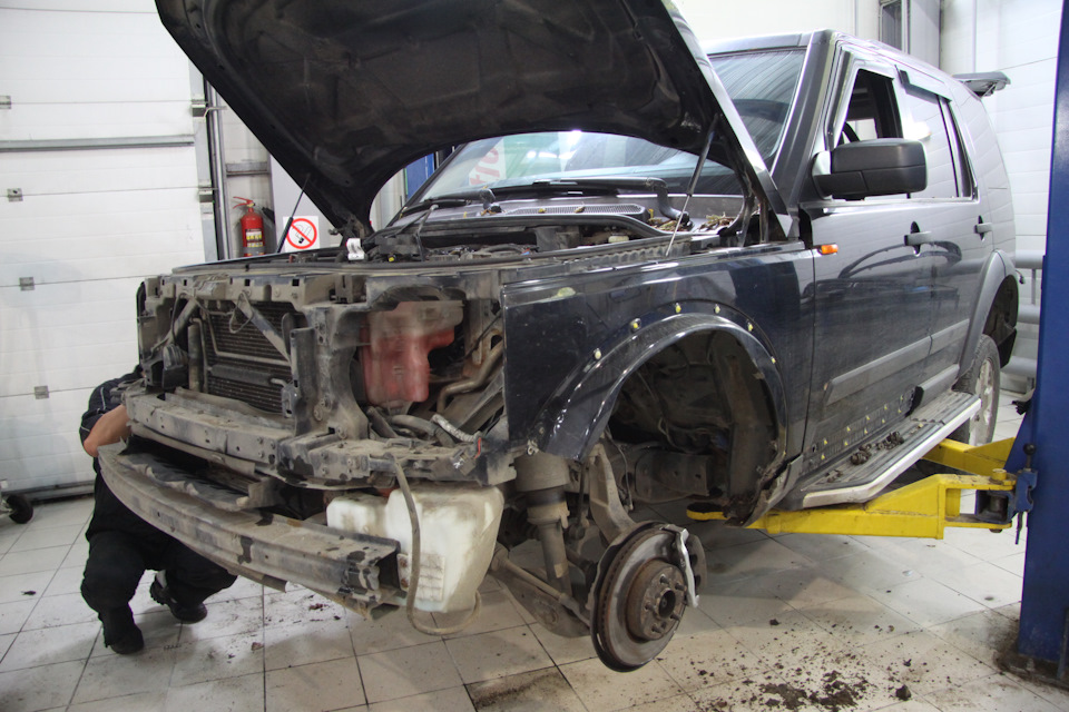 Land Rover Discovery - снятие кузова с рамы